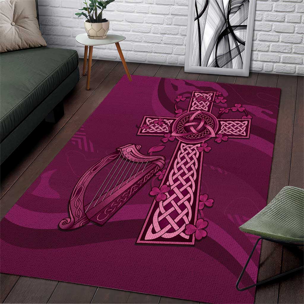 Ireland Rugby Area Rug Maroon Celtic Knot Summer Paris 2024 LT9 - Wonder Print Shop