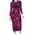 Ireland Rugby Long Sleeve Bodycon Dress Maroon Celtic Knot Summer Paris 2024 - Wonder Print Shop