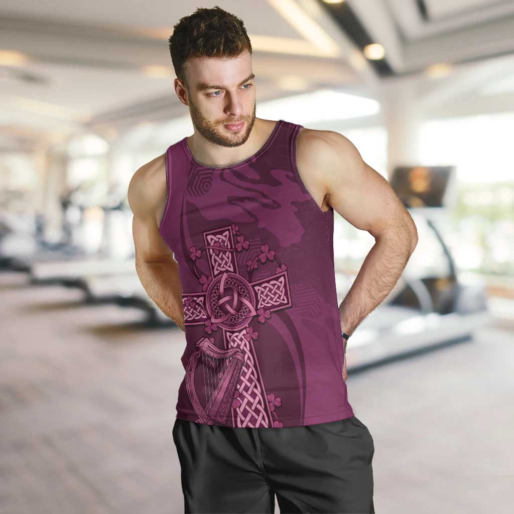 Ireland Rugby Men Tank Top Maroon Celtic Knot Summer Paris 2024 - Wonder Print Shop