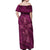 Ireland Rugby Off Shoulder Maxi Dress Maroon Celtic Knot Summer Paris 2024 - Wonder Print Shop