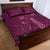 Ireland Rugby Quilt Bed Set Maroon Celtic Knot Summer Paris 2024 - Wonder Print Shop