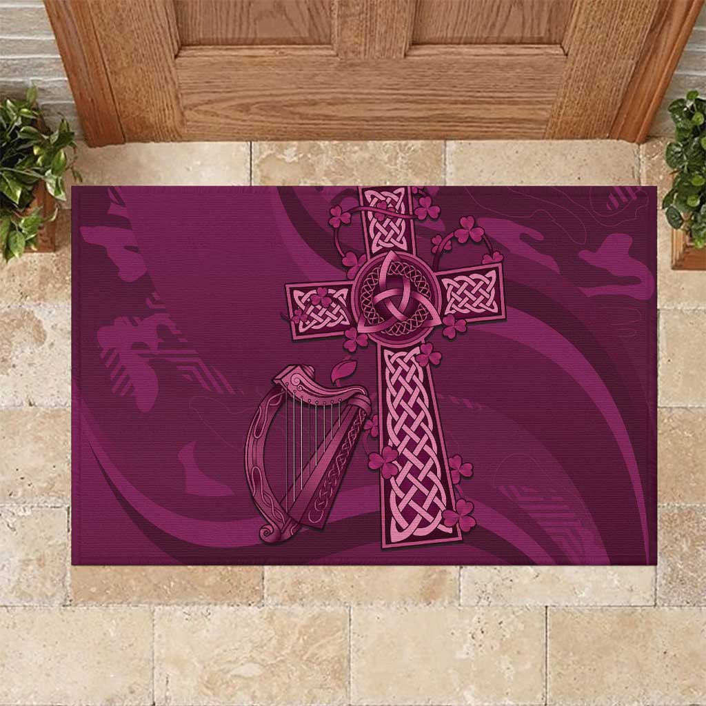 Ireland Rugby Rubber Doormat Maroon Celtic Knot Summer Paris 2024