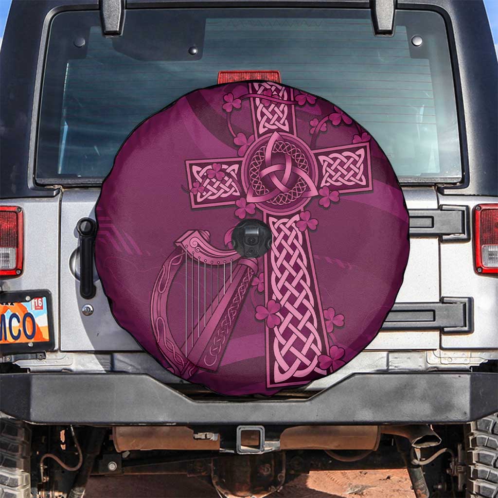 Ireland Rugby Spare Tire Cover Maroon Celtic Knot Summer Paris 2024