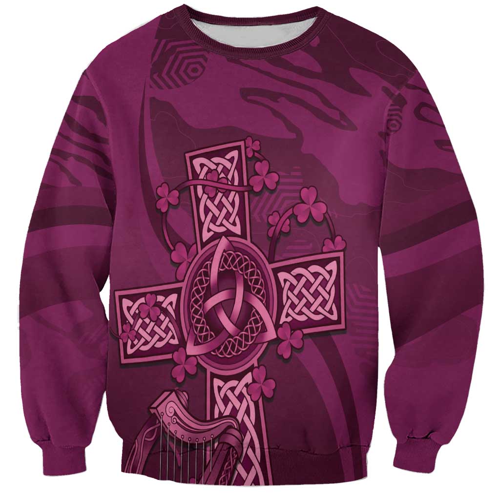 Ireland Rugby Sweatshirt Maroon Celtic Knot Summer Paris 2024