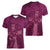 Ireland Rugby Women V-Neck T-Shirt Maroon Celtic Knot Summer Paris 2024