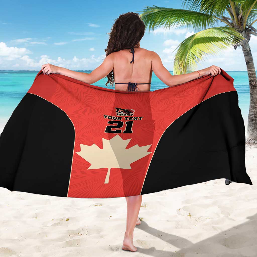 Canada Cricket Custom Sarong Classic Maple Leaf - Wonder Print Shop