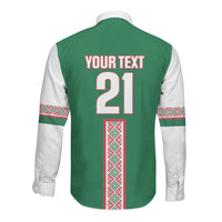 Algeria Tasqa n Umadal Custom Long Sleeve Button Shirt Amazigh Desert Pattern Edition