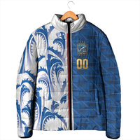 Cabo Verde Kopa di Mundu Custom Padded Jacket Atlantic Waves Blue Edition