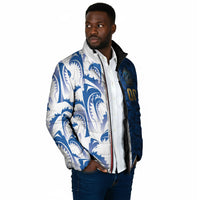 Cabo Verde Kopa di Mundu Custom Padded Jacket Atlantic Waves Blue Edition