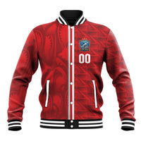 Cabo Verde Kopa di Mundu Custom Baseball Jacket Atlantic Waves Red Edition