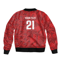 Cabo Verde Kopa di Mundu Custom Bomber Jacket Atlantic Waves Red Edition