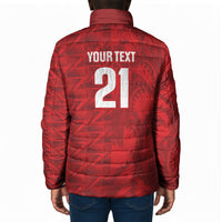 Cabo Verde Kopa di Mundu Custom Padded Jacket Atlantic Waves Red Edition