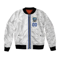 Cabo Verde Kopa di Mundu Custom Bomber Jacket Atlantic Waves White Edition