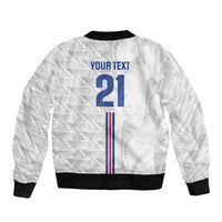 Cabo Verde Kopa di Mundu Custom Bomber Jacket Atlantic Waves White Edition