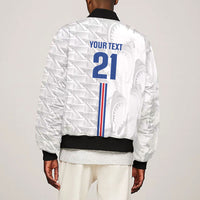 Cabo Verde Kopa di Mundu Custom Bomber Jacket Atlantic Waves White Edition