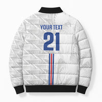 Cabo Verde Kopa di Mundu Custom Bomber Puffer Jacket Atlantic Waves White Edition