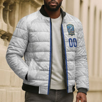 Cabo Verde Kopa di Mundu Custom Bomber Puffer Jacket Atlantic Waves White Edition