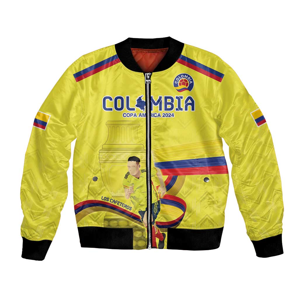 Colombia Champion Football Custom Bomber Jacket Proud To Be Los Cafeteros LT9 - Wonder Print Shop