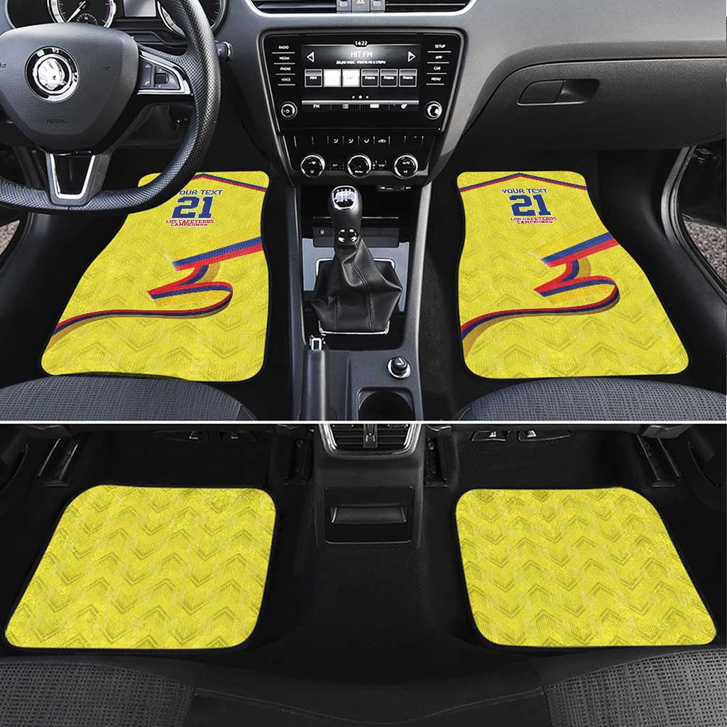 Colombia Champion Football Custom Car Mats Proud To Be Los Cafeteros LT9 - Wonder Print Shop