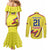 Colombia Champion Football Custom Couples Matching Mermaid Dress and Long Sleeve Button Shirt Proud To Be Los Cafeteros