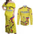 Colombia Champion Football Custom Couples Matching Off Shoulder Maxi Dress and Long Sleeve Button Shirt Proud To Be Los Cafeteros LT9 - Wonder Print Shop