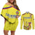 Colombia Champion Football Custom Couples Matching Off Shoulder Short Dress and Long Sleeve Button Shirt Proud To Be Los Cafeteros LT9 - Wonder Print Shop