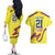 Colombia Champion Football Custom Couples Matching Off The Shoulder Long Sleeve Dress and Hawaiian Shirt Proud To Be Los Cafeteros LT9 - Wonder Print Shop