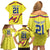 Colombia Champion Football Custom Family Matching Off Shoulder Short Dress and Hawaiian Shirt Proud To Be Los Cafeteros LT9 - Wonder Print Shop