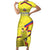 Colombia Champion Football Custom Family Matching Short Sleeve Bodycon Dress and Hawaiian Shirt Proud To Be Los Cafeteros - Wonder Print Shop