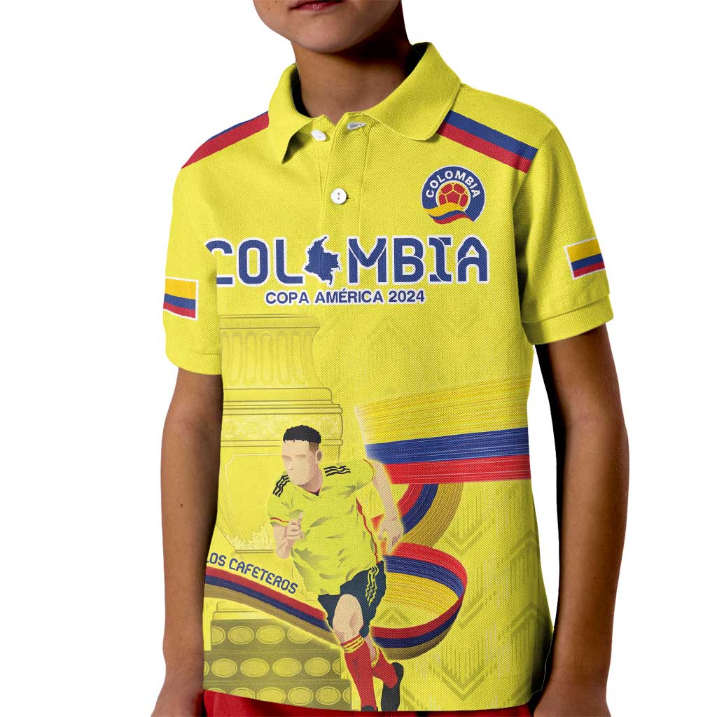 Colombia Champion Football Custom Kid Polo Shirt Proud To Be Los Cafeteros - Wonder Print Shop