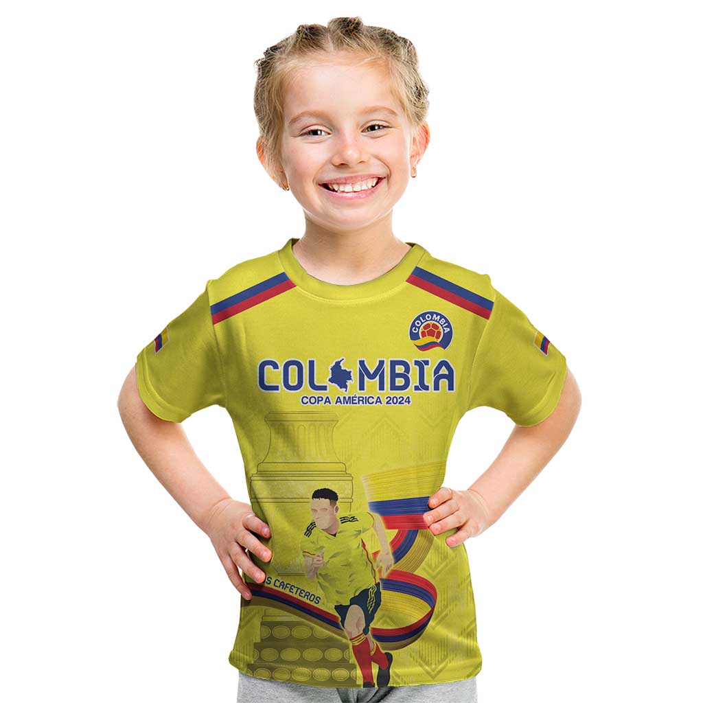 Colombia Champion Football Custom Kid T Shirt Proud To Be Los Cafeteros - Wonder Print Shop