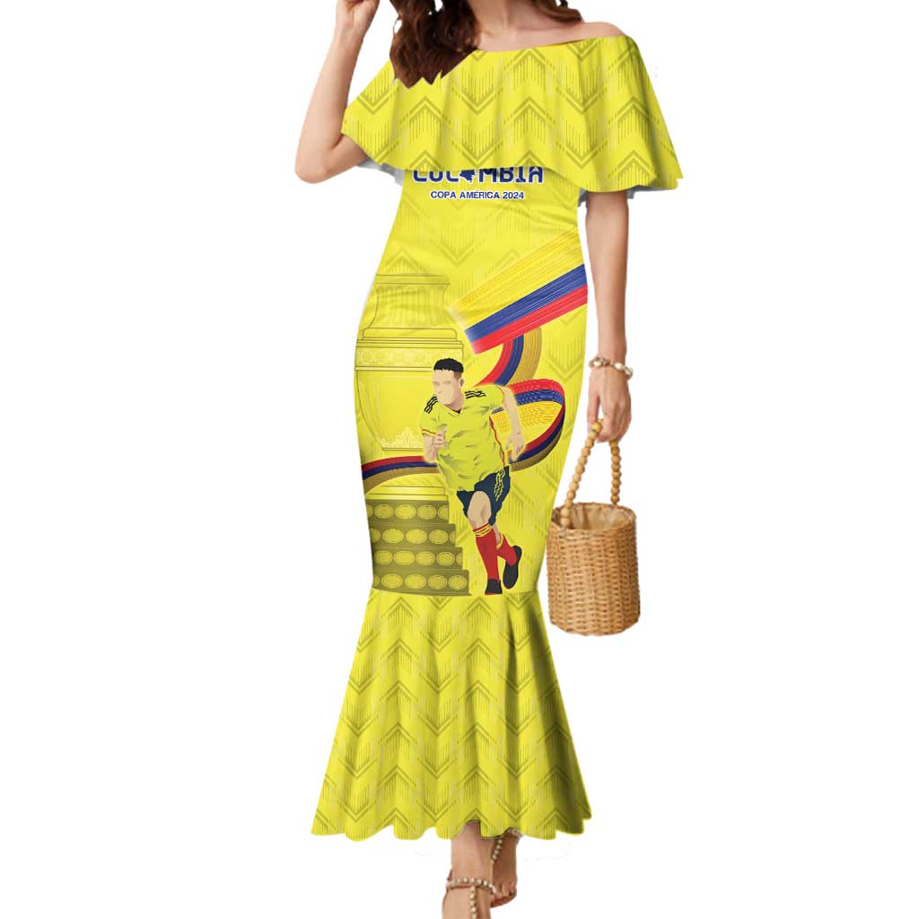 Colombia Champion Football Custom Mermaid Dress Proud To Be Los Cafeteros - Wonder Print Shop