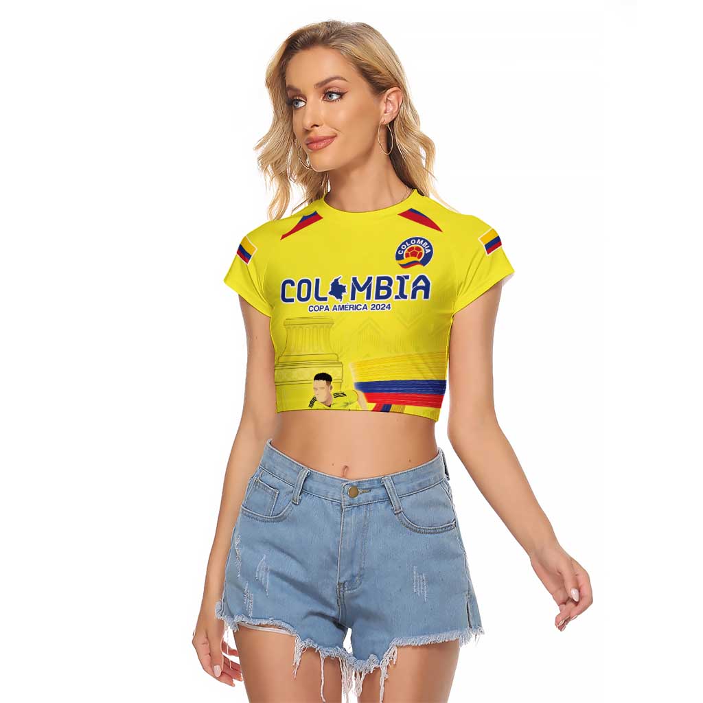 Colombia Champion Football Custom Raglan Cropped T Shirt Proud To Be Los Cafeteros - Wonder Print Shop