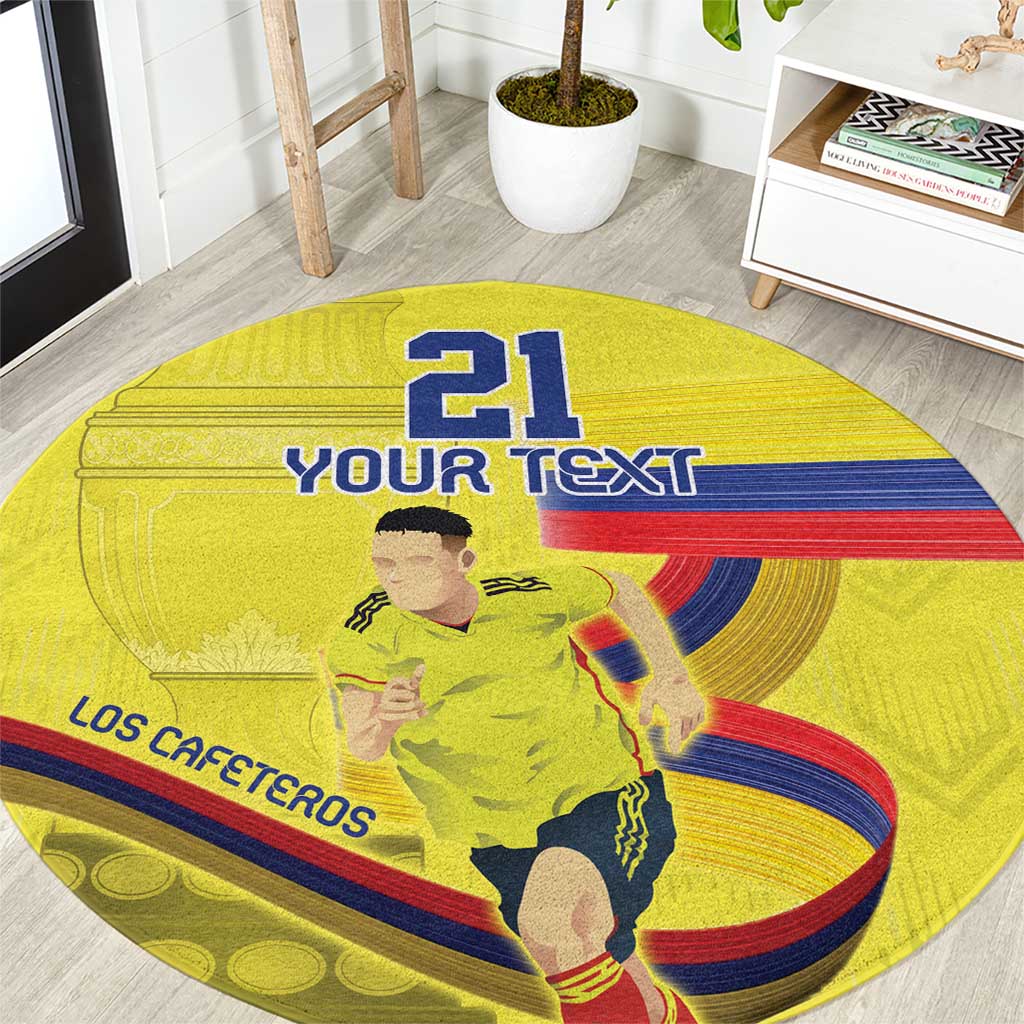 Colombia Champion Football Custom Round Carpet Proud To Be Los Cafeteros