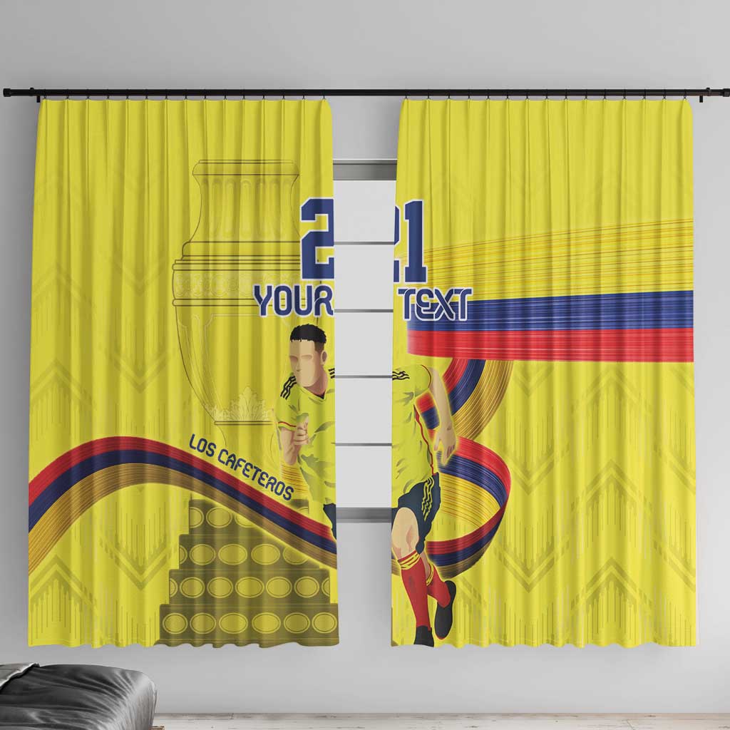 Colombia Champion Football Custom Window Curtain Proud To Be Los Cafeteros - Wonder Print Shop