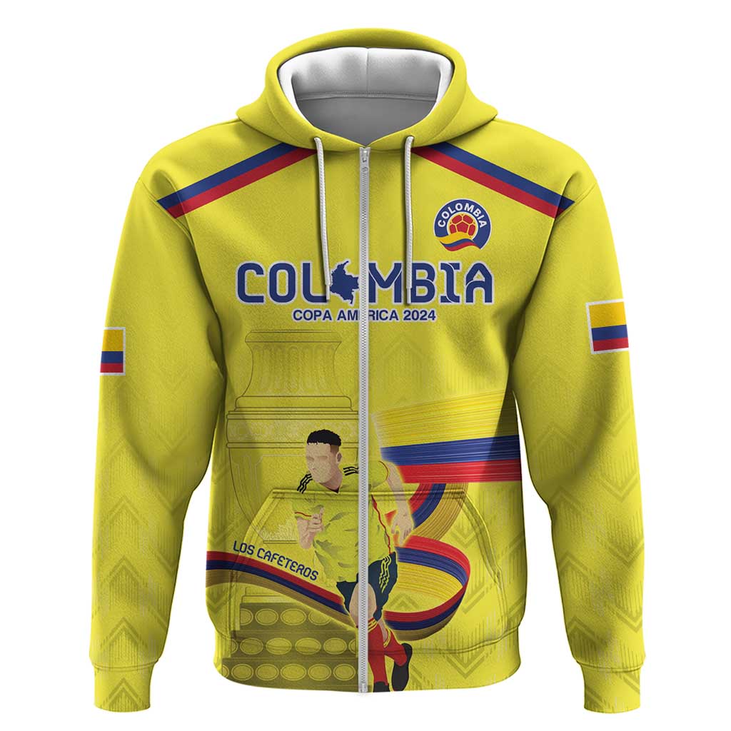 Colombia Champion Football Custom Zip Hoodie Proud To Be Los Cafeteros - Wonder Print Shop