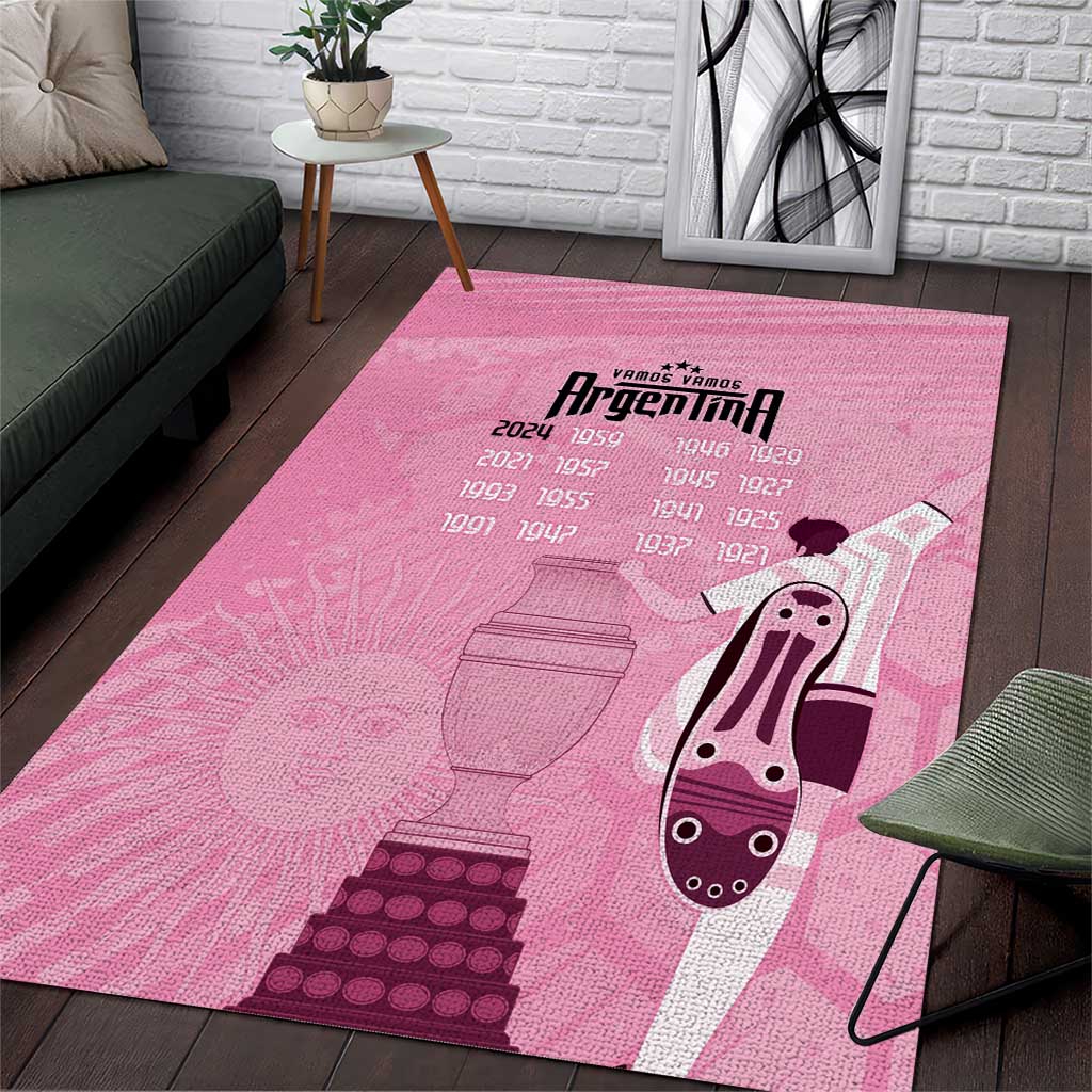 Argentina Football Area Rug Campeones De la Historia - Pink Style LT9 - Wonder Print Shop