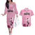 Argentina Football Couples Matching Off The Shoulder Long Sleeve Dress and Hawaiian Shirt Campeones De la Historia - Pink Style LT9 - Wonder Print Shop