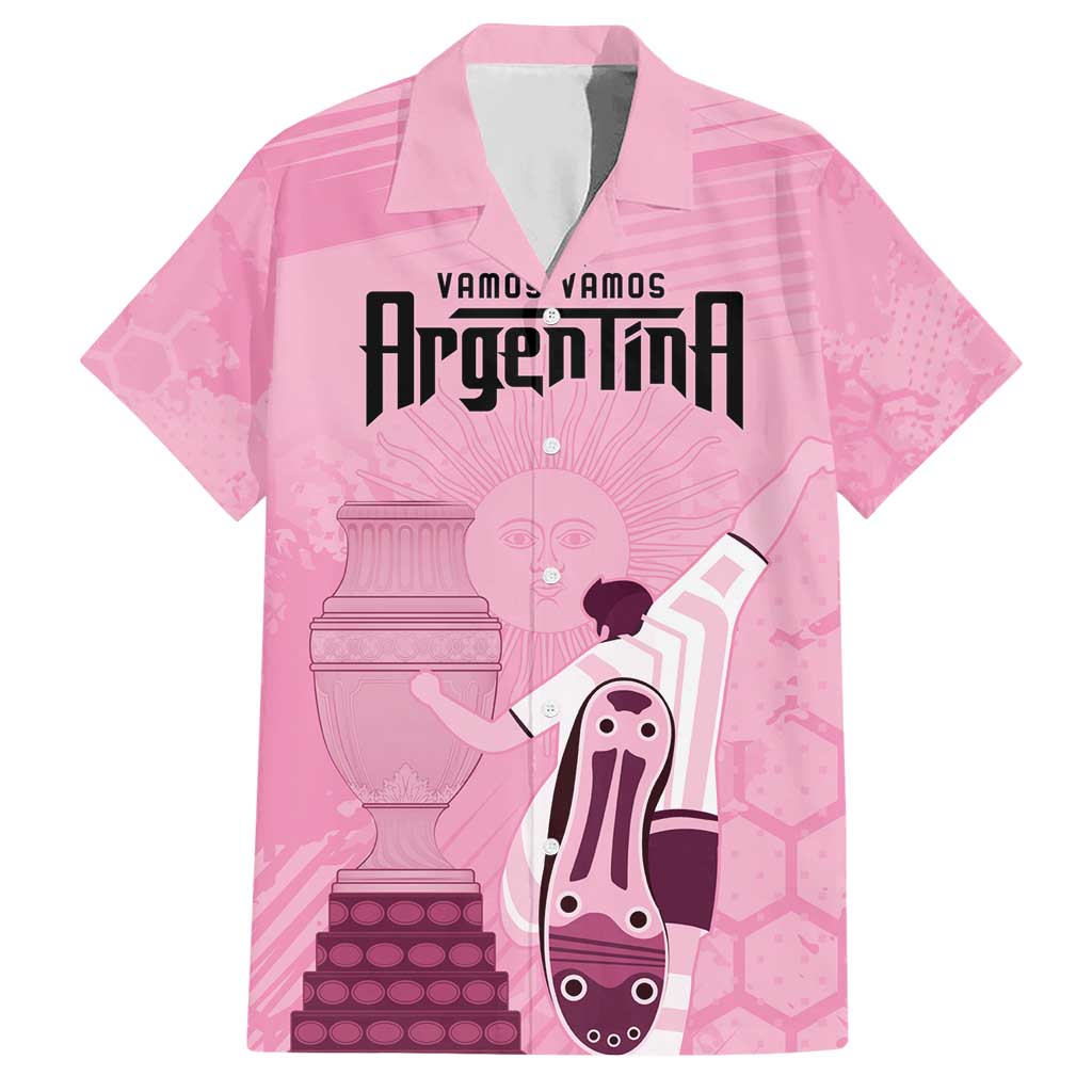 Argentina Football Hawaiian Shirt Campeones De la Historia - Pink Style - Wonder Print Shop