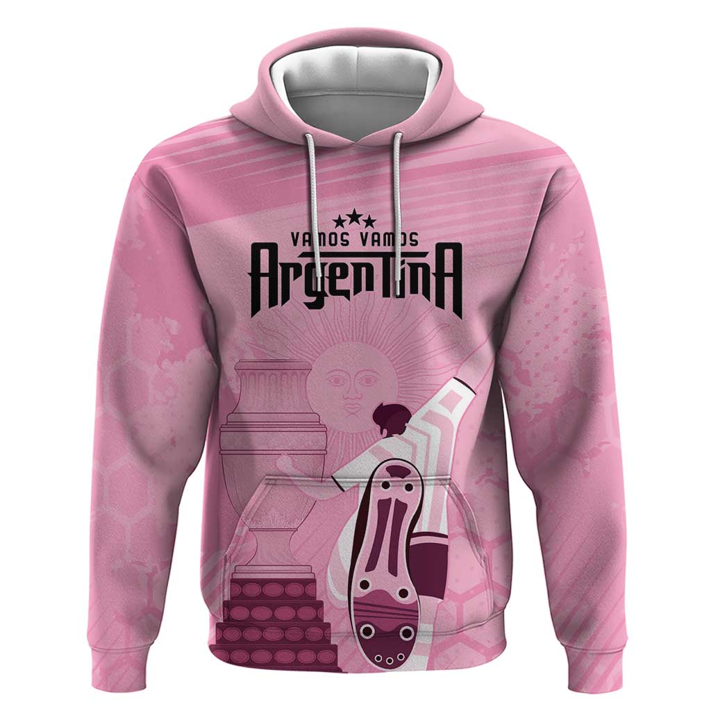 Argentina Football Hoodie Campeones De la Historia - Pink Style - Wonder Print Shop