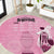 Argentina Football Custom Round Carpet Campeones De la Historia - Pink Style