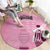 Argentina Football Custom Round Carpet Campeones De la Historia - Pink Style