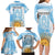 Argentina Football Family Matching Long Sleeve Bodycon Dress and Hawaiian Shirt Campeones De la Historia - Blue Style LT9 - Wonder Print Shop