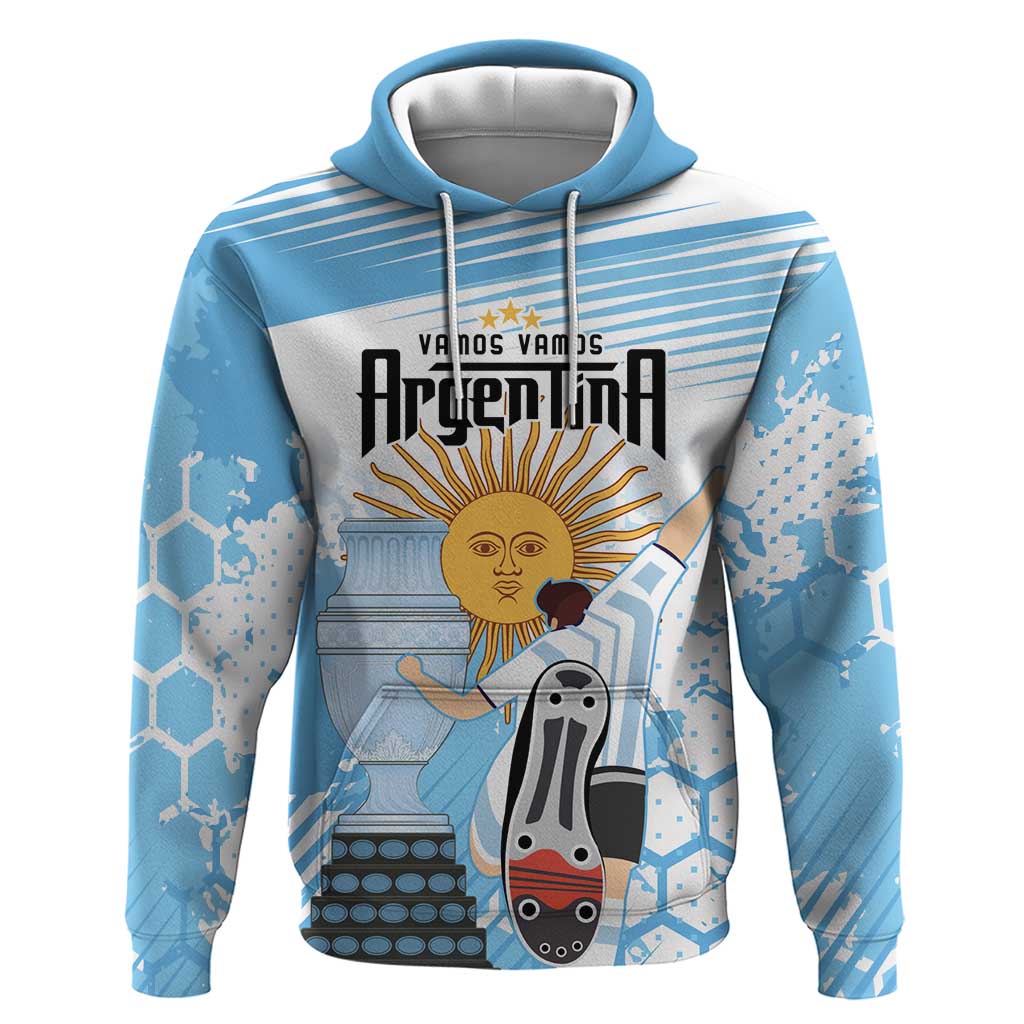 Argentina Football Hoodie Campeones De la Historia - Blue Style - Wonder Print Shop