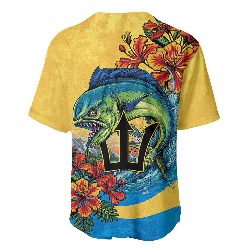 Barbados Mahi-mahi Trident Baseball Jersey - Wonder Print Shop