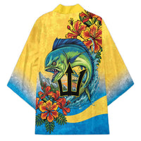 Barbados Mahi-mahi Trident Kimono - Wonder Print Shop