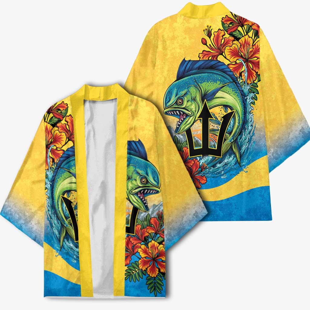 Barbados Mahi-mahi Trident Kimono - Wonder Print Shop