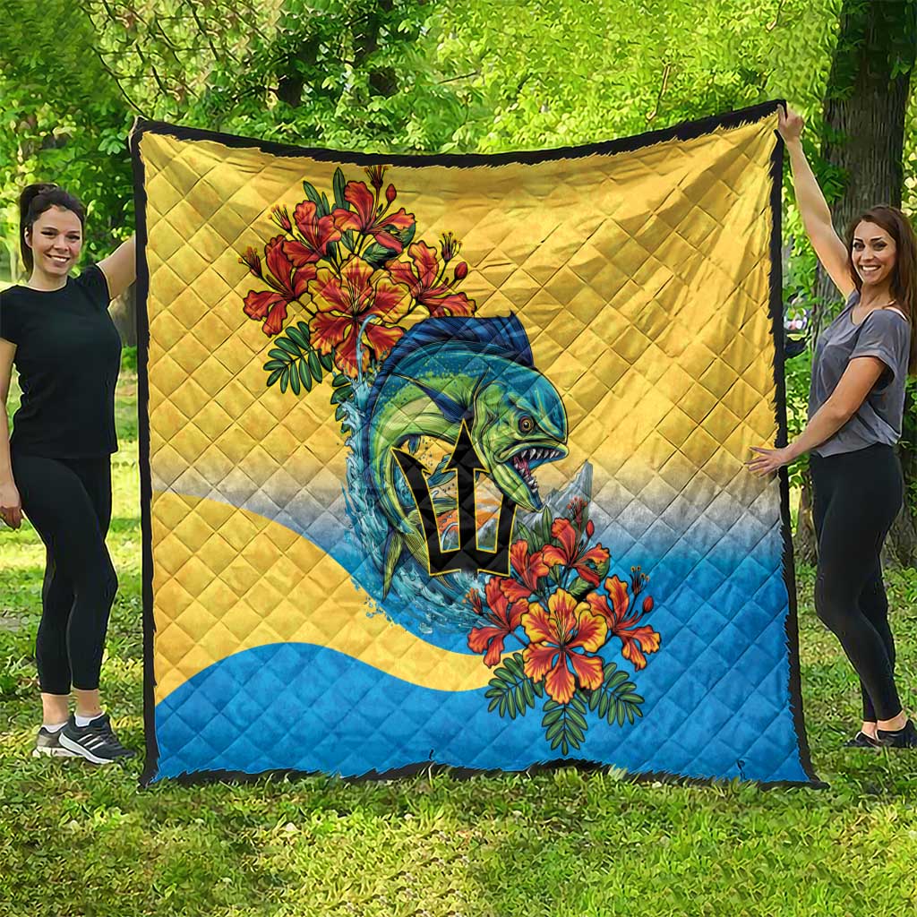 Barbados Mahi-mahi Trident Quilt - Wonder Print Shop