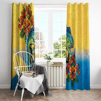 Barbados Mahi-mahi Trident Window Curtain - Wonder Print Shop