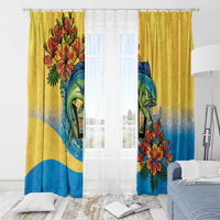 Barbados Mahi-mahi Trident Window Curtain - Wonder Print Shop